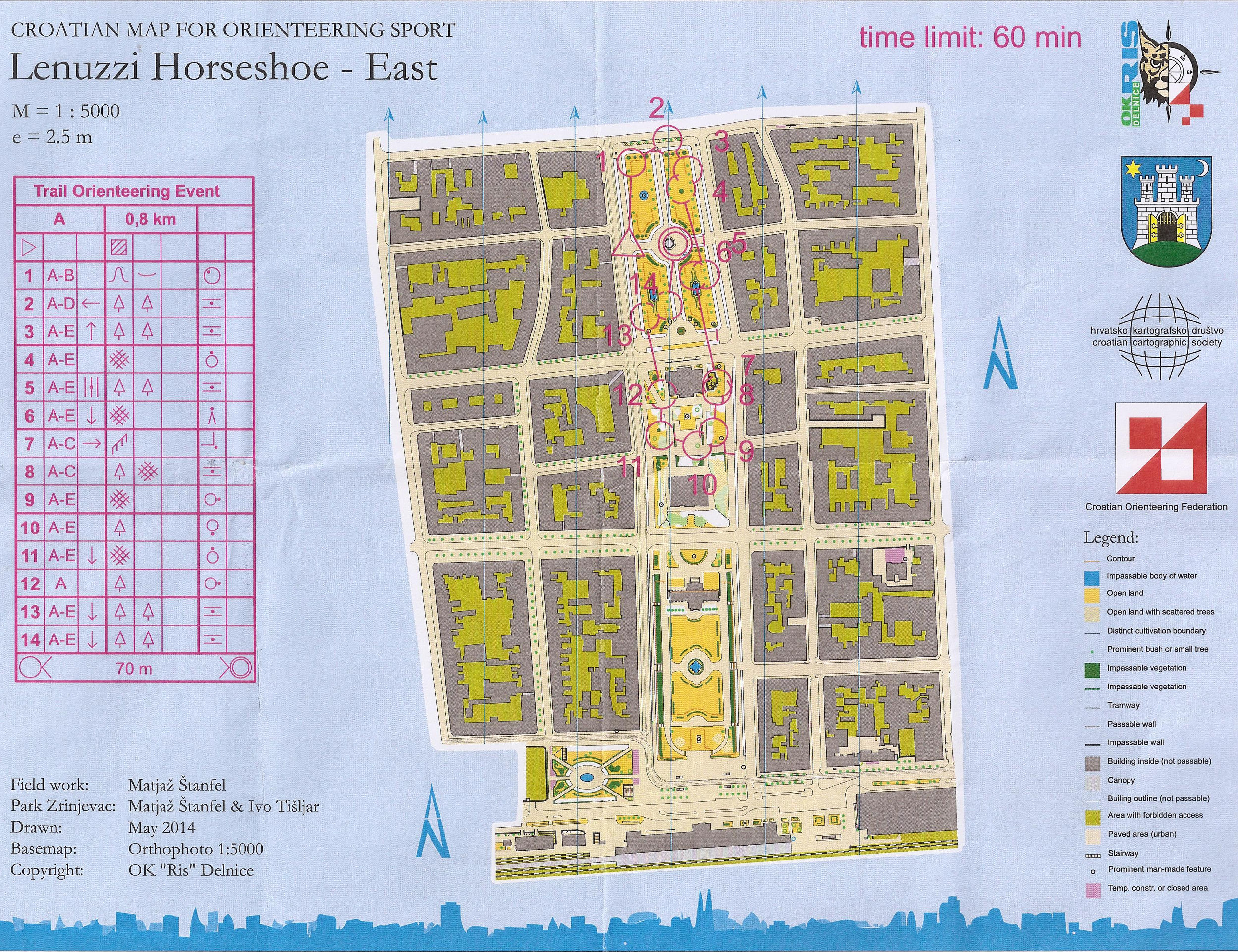 zrinjevac map